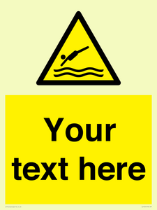 Custom Warning diving area